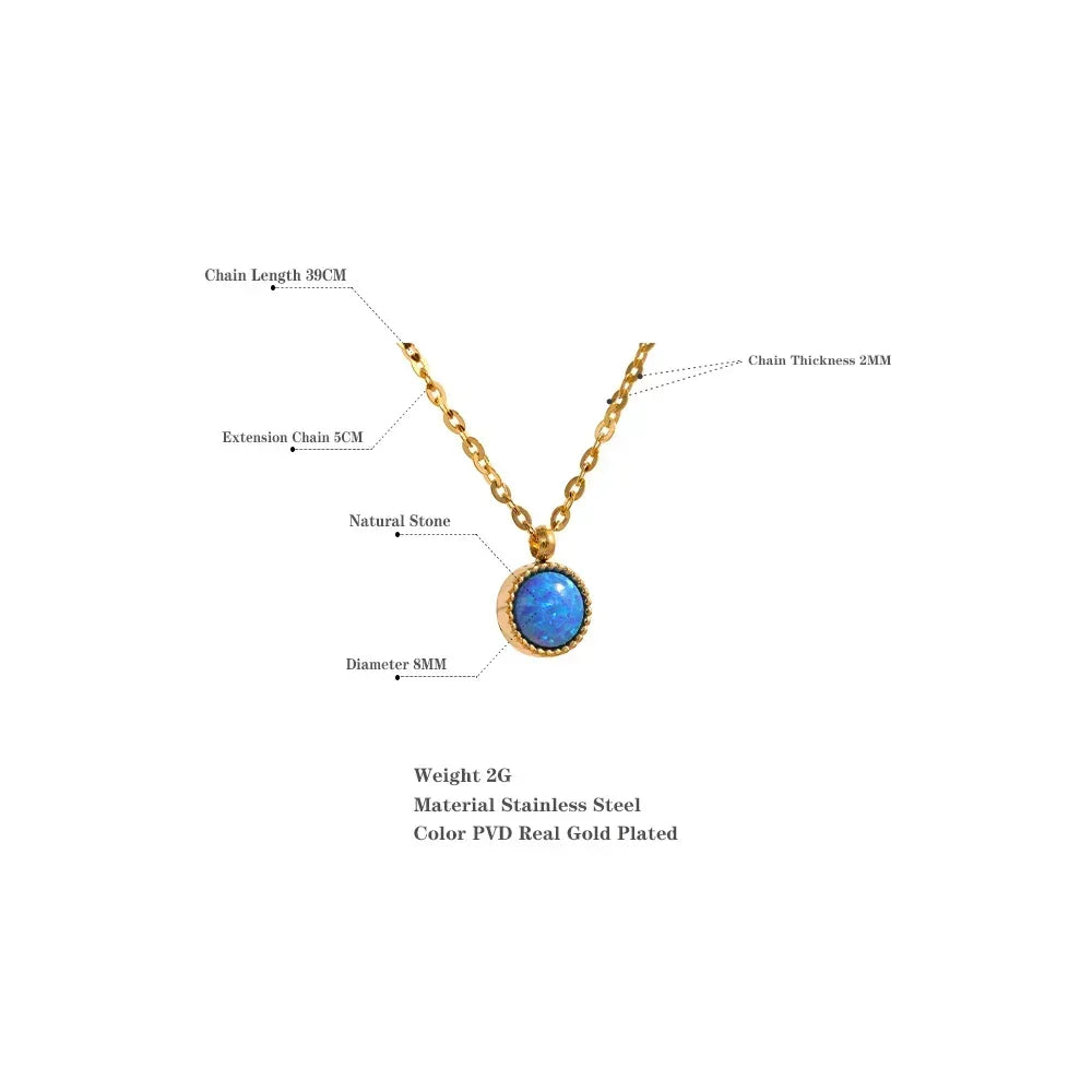 Celestial Blue Pendant Necklace - TM & Co. Jewels