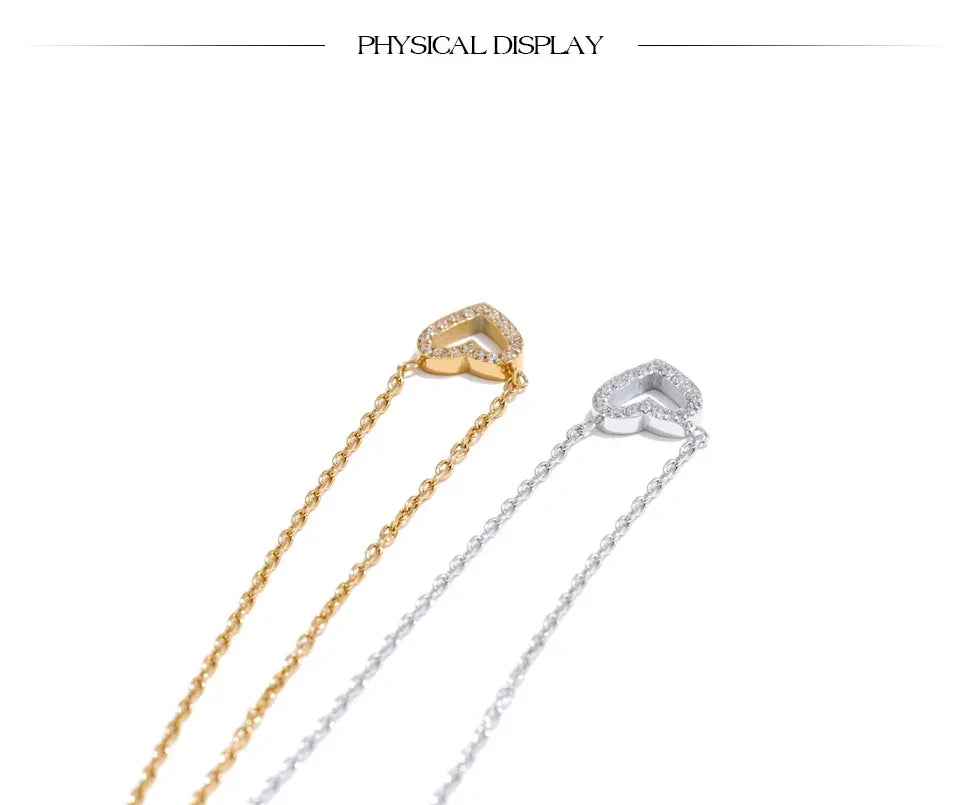 Hollow Heart Necklace - TM & CO. JEWELS 