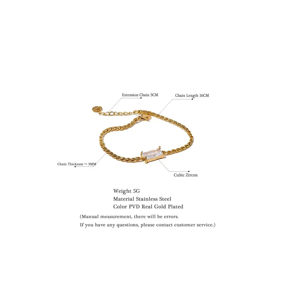 Luxe Cubic Zirconia Gold Bracelet - TM & Co. Jewels