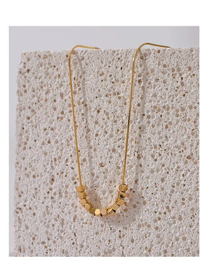 ModSquare Steel Beads Necklace - TM & Co. Jewels