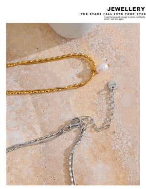 Aura Double Chain Pendant - TM & CO. JEWELS 
