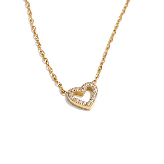 Hollow Heart Necklace - TM & CO. JEWELS 