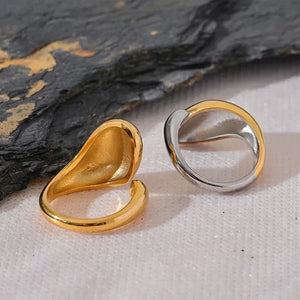 Myrrhine Stylish Gold Metal Ring - TM & Co. Jewels
