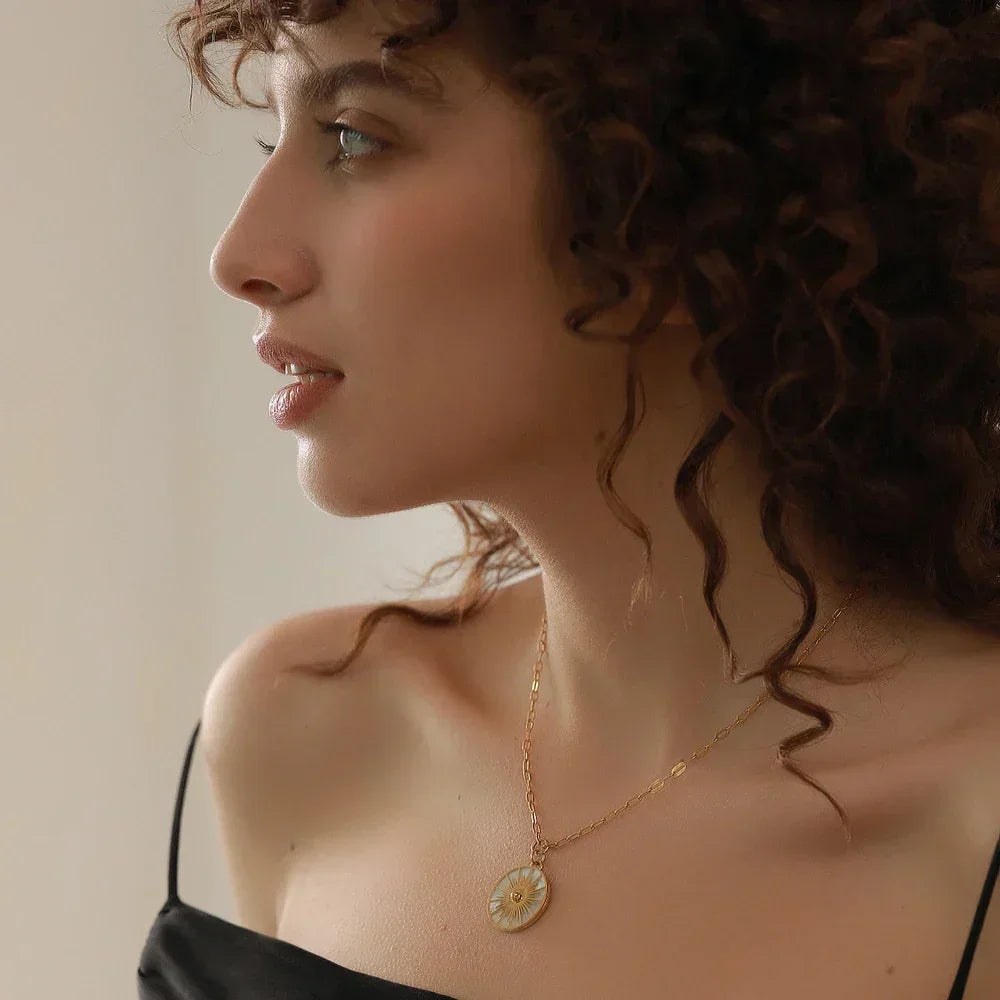 Luxe Rounds Shell Necklace - TM & CO. JEWELS 