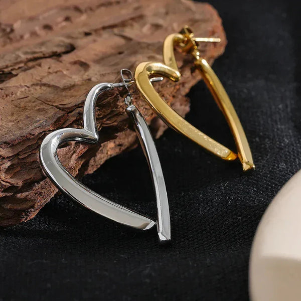 Floating Heart Hoop Earrings - TM & Co. Jewels