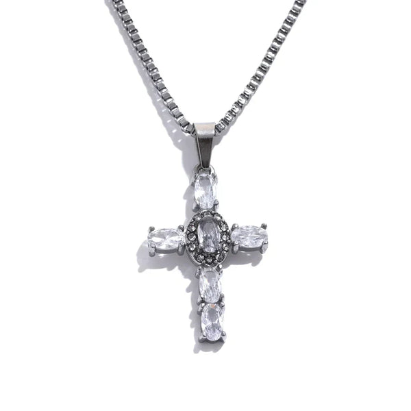 Halo Glow Cross Necklace - TM & CO. JEWELS 