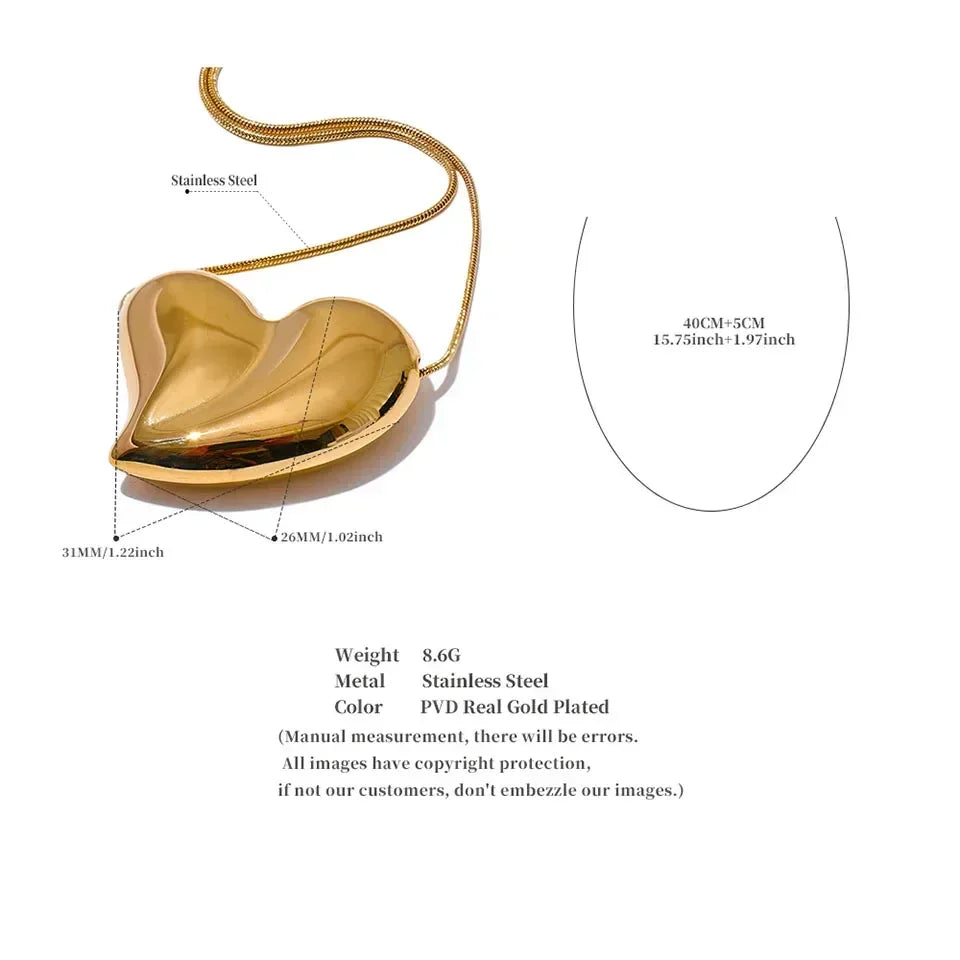 Hearty Glow Stainless Love Necklace - TM & Co. Jewels